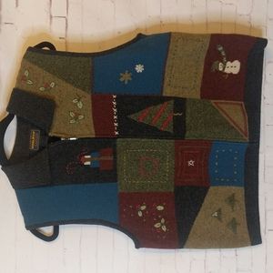 WOOLRICH Vintage Christmas Vest L/XL